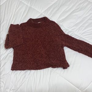 long sleeve cropped sweater